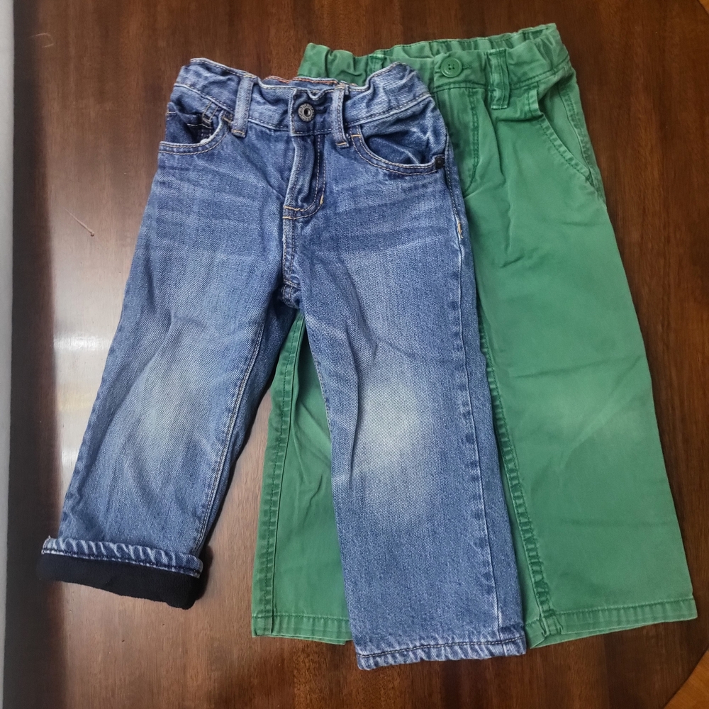 BabyGAP Kids Blue and Green Jeans Set.
